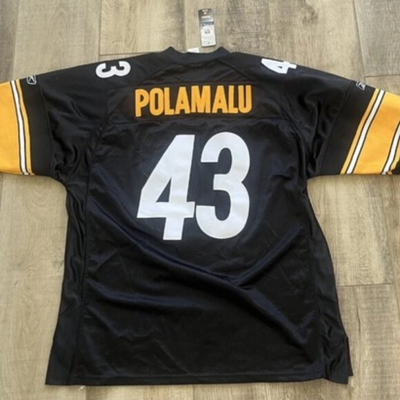 Troy Polamalu Steelers Jersey Reebok On Field 54 - Picture 2 of 9